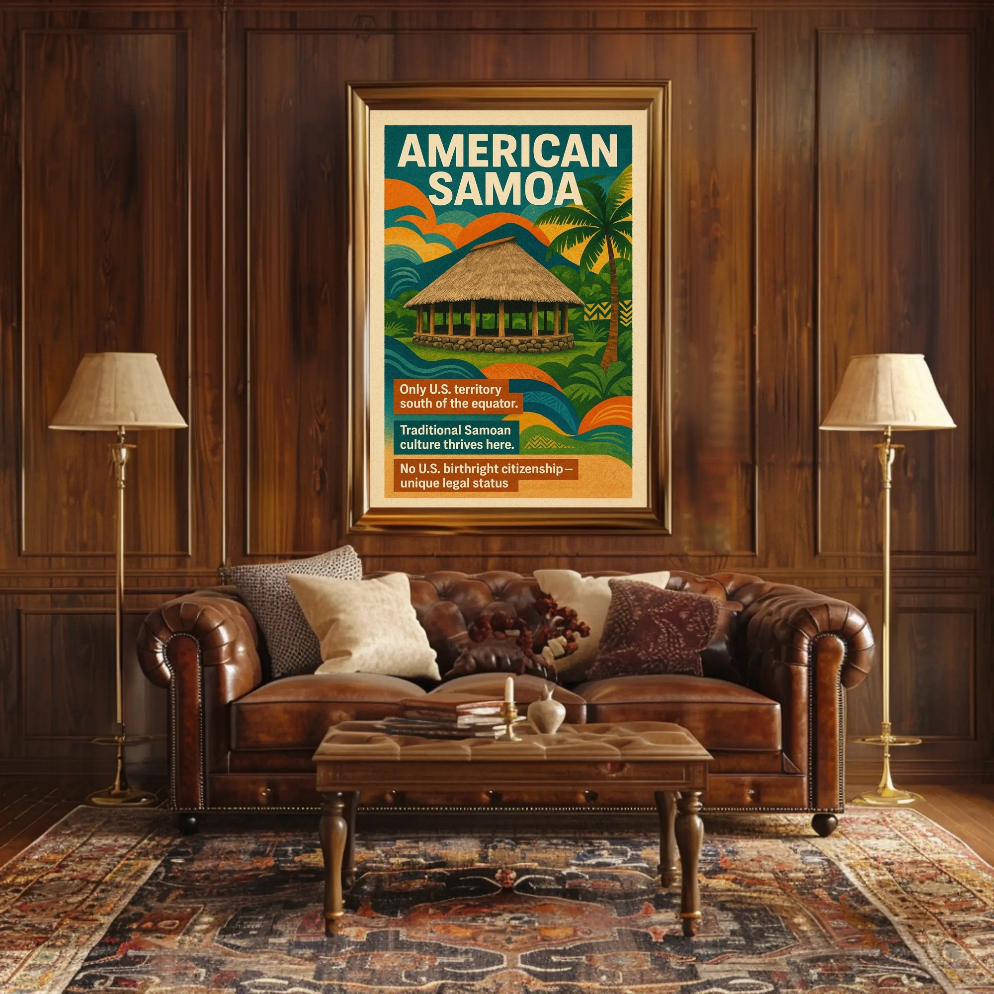 American Samoa Unique U.S. Territory Poster PosterGoat