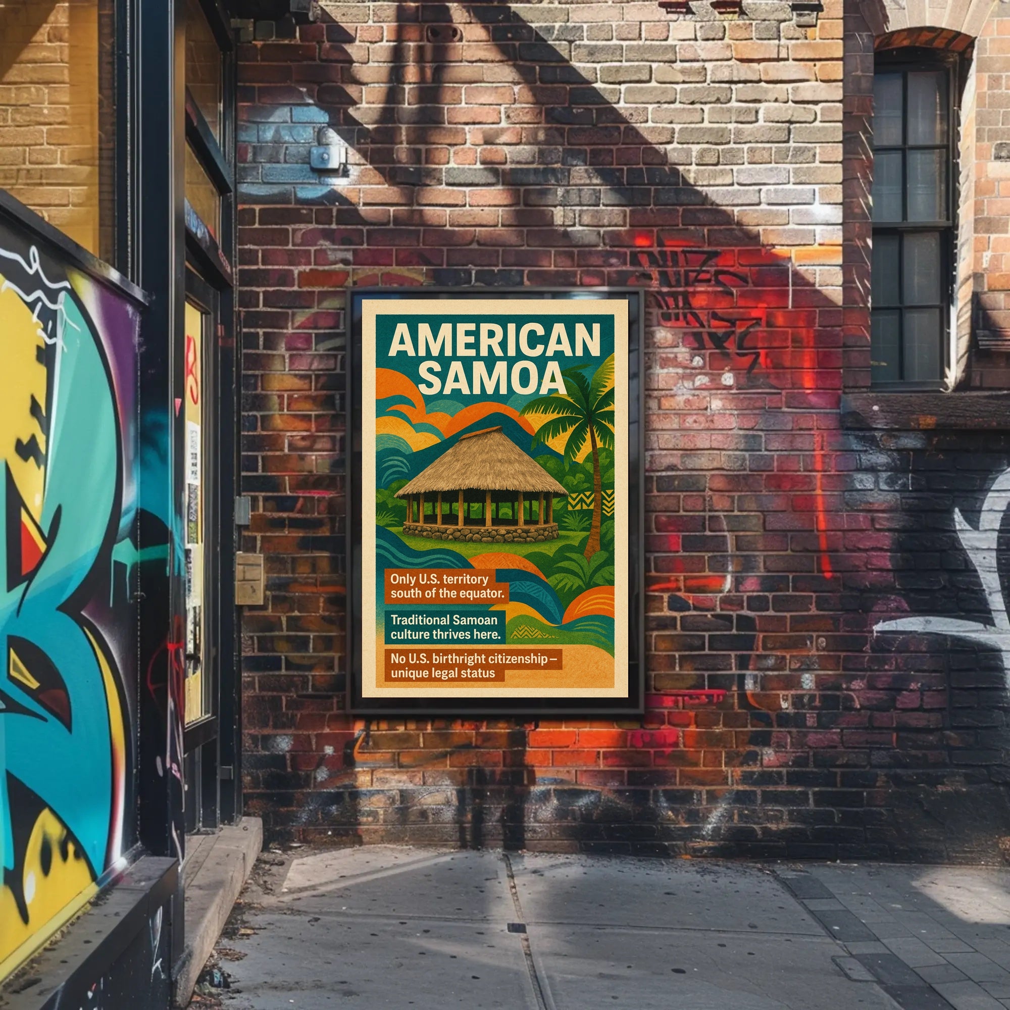 American Samoa Unique U.S. Territory Poster PosterGoat