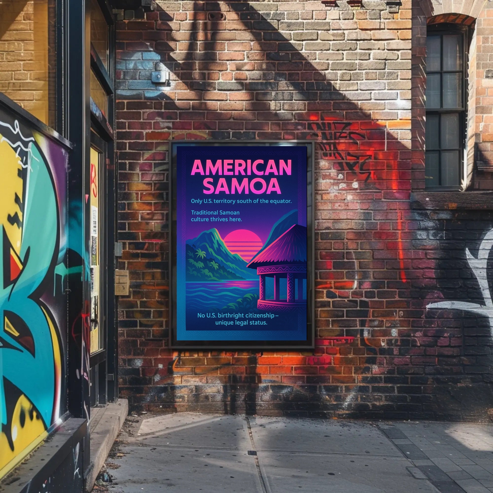 American Samoa Unique U.S. Territory Poster PosterGoat