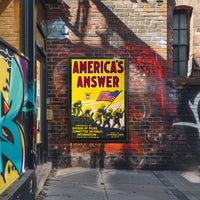 American Soldiers with Flag World War I Poster PosterGoat