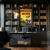 American Soldiers with Flag World War I Poster PosterGoat