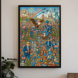 American Spirit Icons Celebrative Cultural or Heritage Poster PosterGoat