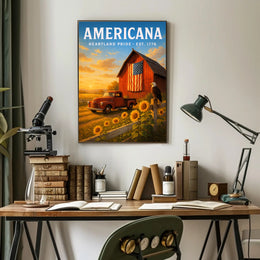 Americana Heartland Poster PosterGoat