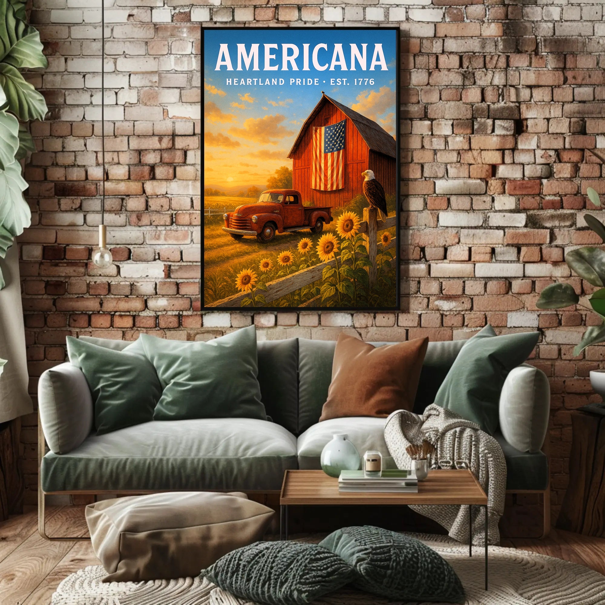 Americana Heartland Poster PosterGoat