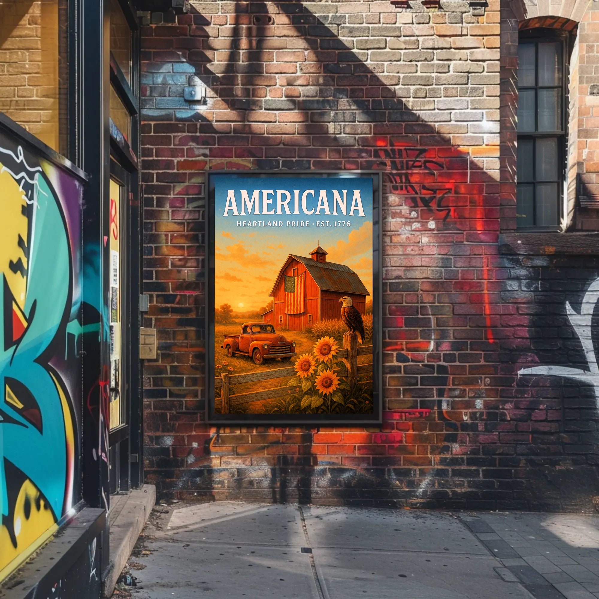 Americana Heartland Pride Poster PosterGoat
