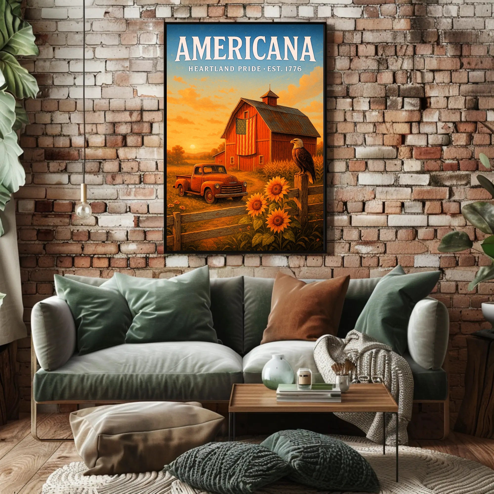 Americana Heartland Pride Poster PosterGoat