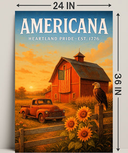 Americana Heartland Pride Poster PosterGoat