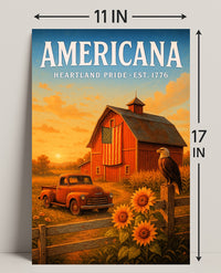 Americana Heartland Pride Poster PosterGoat