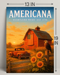 Americana Heartland Pride Poster PosterGoat