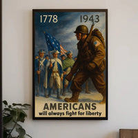 Americans Fight for Liberty Historical Poster PosterGoat