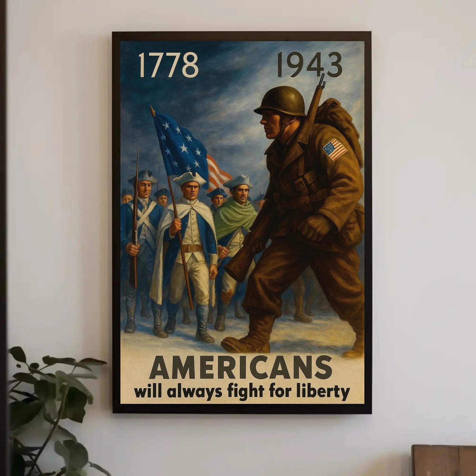 Americans Fight for Liberty Historical Poster PosterGoat