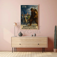 Americans Fight for Liberty Historical Poster PosterGoat