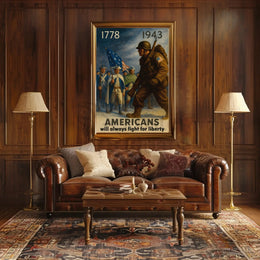 Americans Fight for Liberty Historical Poster PosterGoat