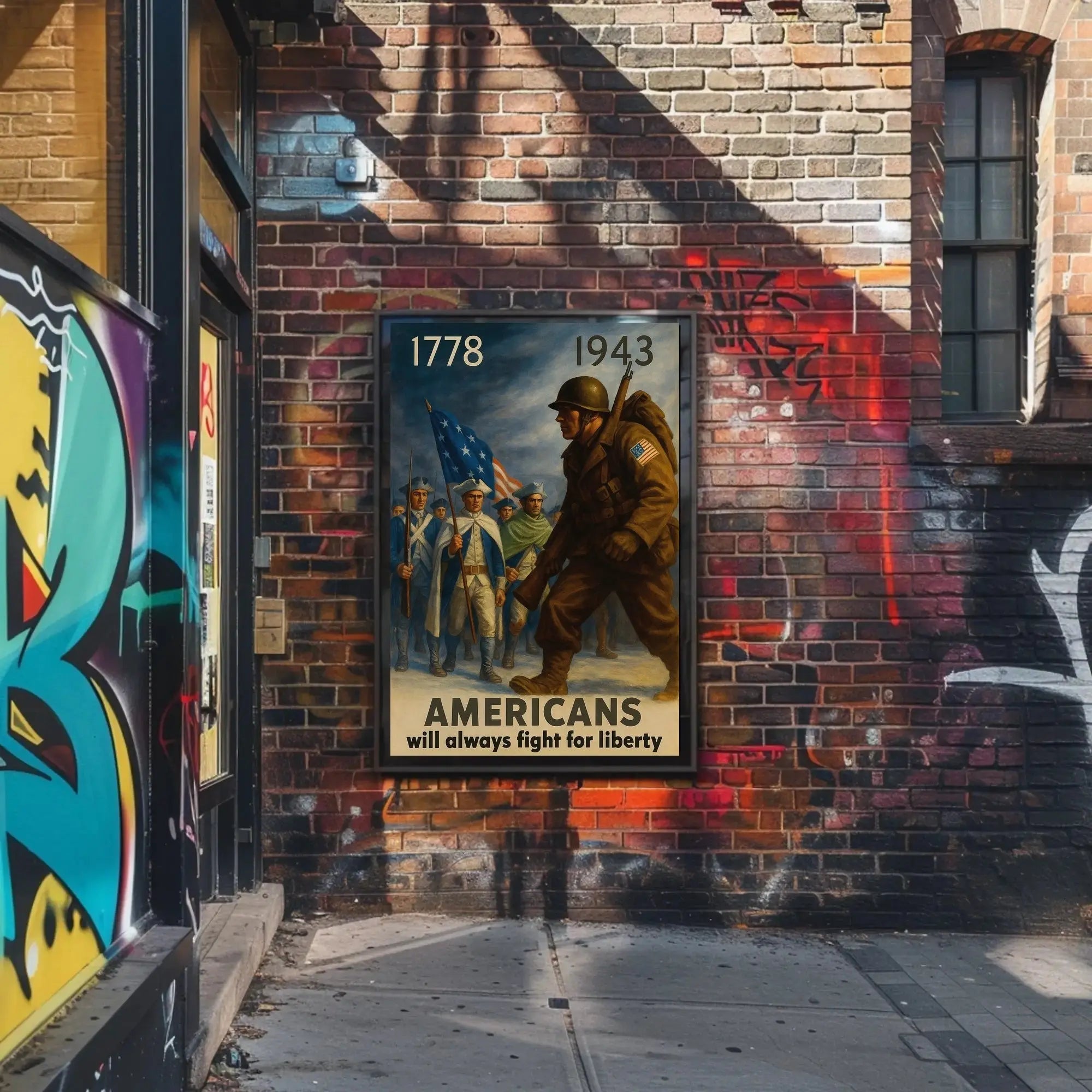 Americans Fight for Liberty Historical Poster PosterGoat