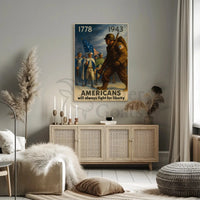 Americans Fight for Liberty Historical Poster PosterGoat