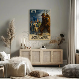 Americans Fight for Liberty Historical Poster PosterGoat