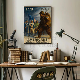 Americans Fight for Liberty Historical Poster PosterGoat