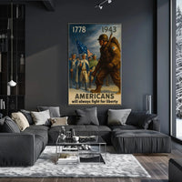 Americans Fight for Liberty Historical Poster PosterGoat