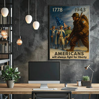 Americans Fight for Liberty Historical Poster PosterGoat