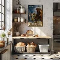 Americans Fight for Liberty Historical Poster PosterGoat