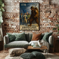 Americans Fight for Liberty Historical Poster PosterGoat