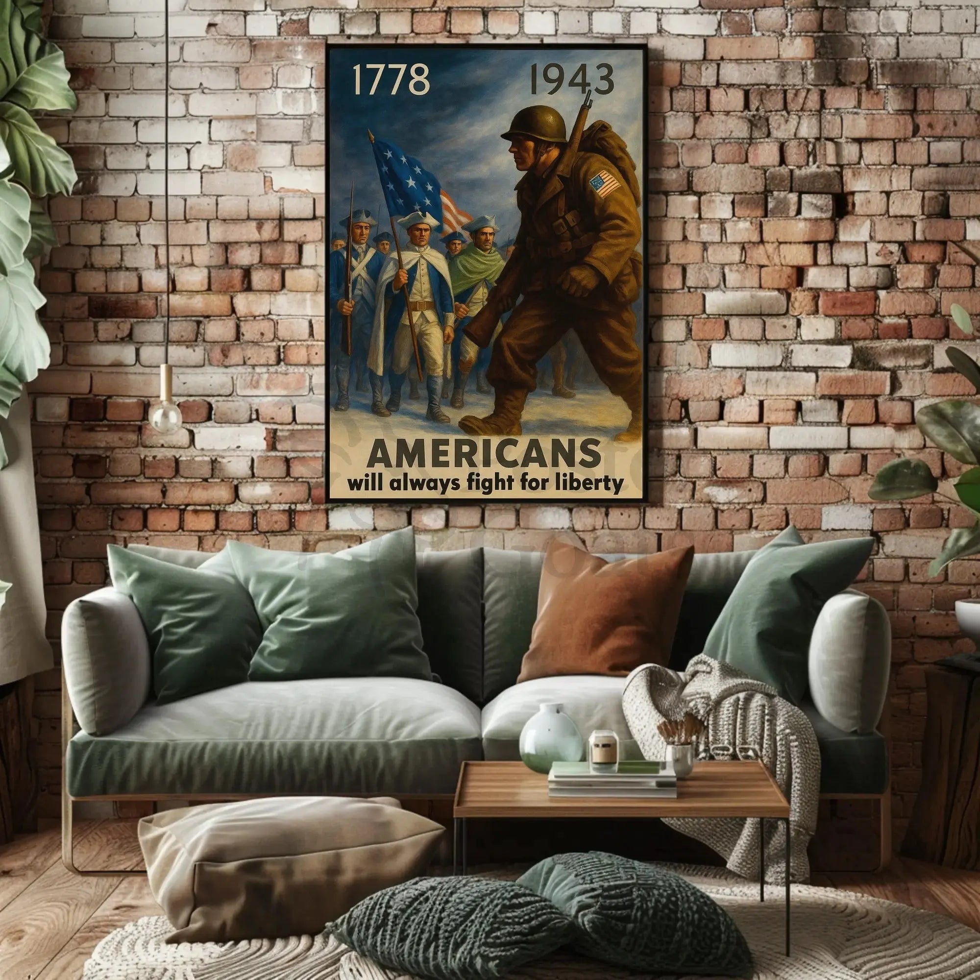 Americans Fight for Liberty Historical Poster PosterGoat