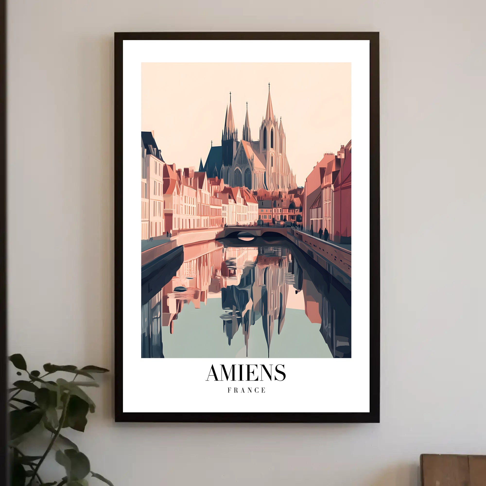 Amiens Cathedral Scenic European Poster PosterGoat