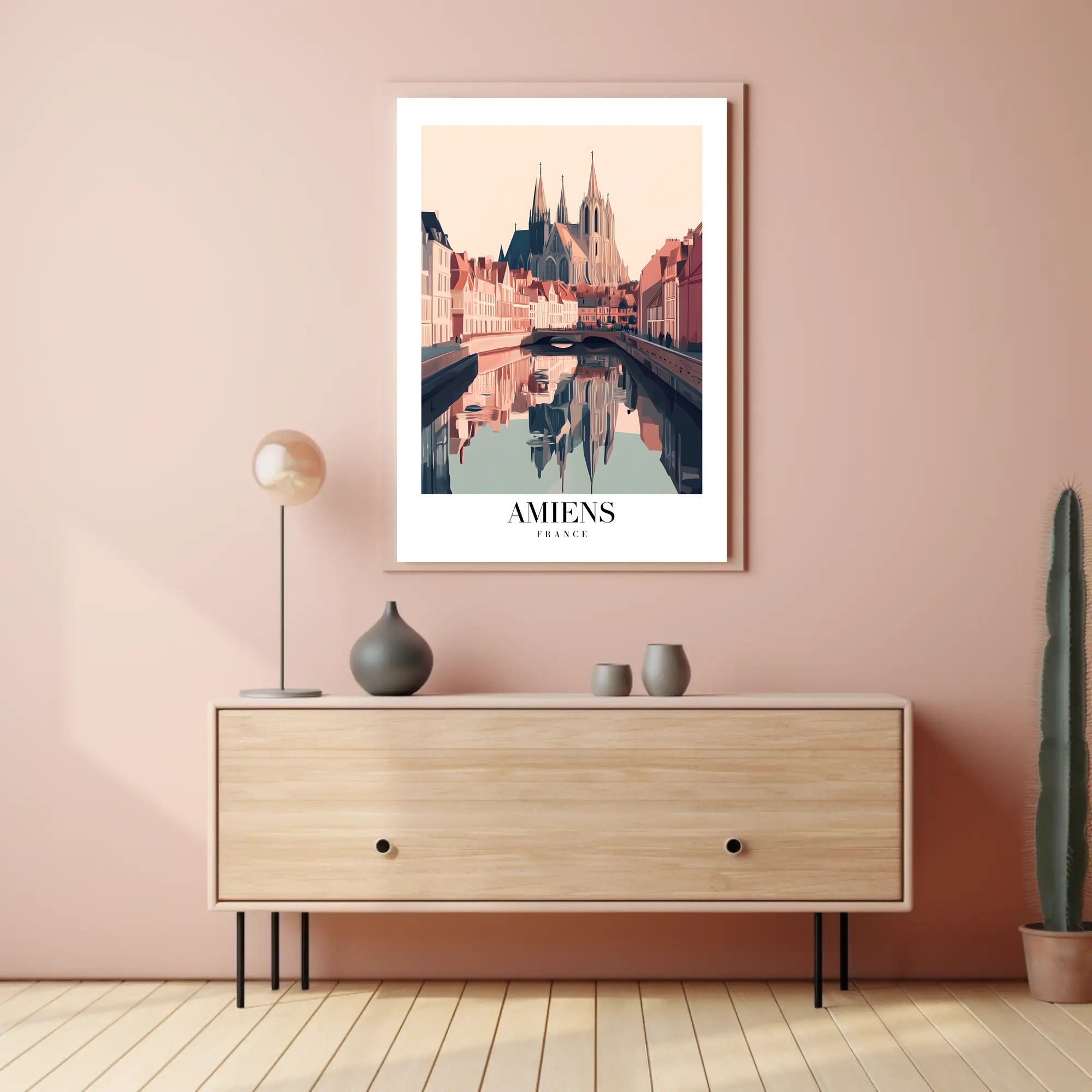 Amiens Cathedral Scenic European Poster PosterGoat