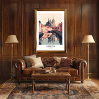 Amiens Cathedral Scenic European Poster PosterGoat