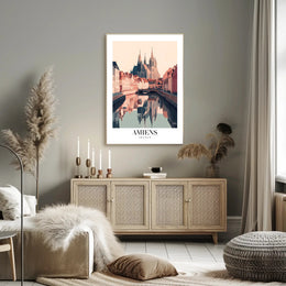 Amiens Cathedral Scenic European Poster PosterGoat