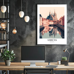 Amiens Cathedral Scenic European Poster PosterGoat