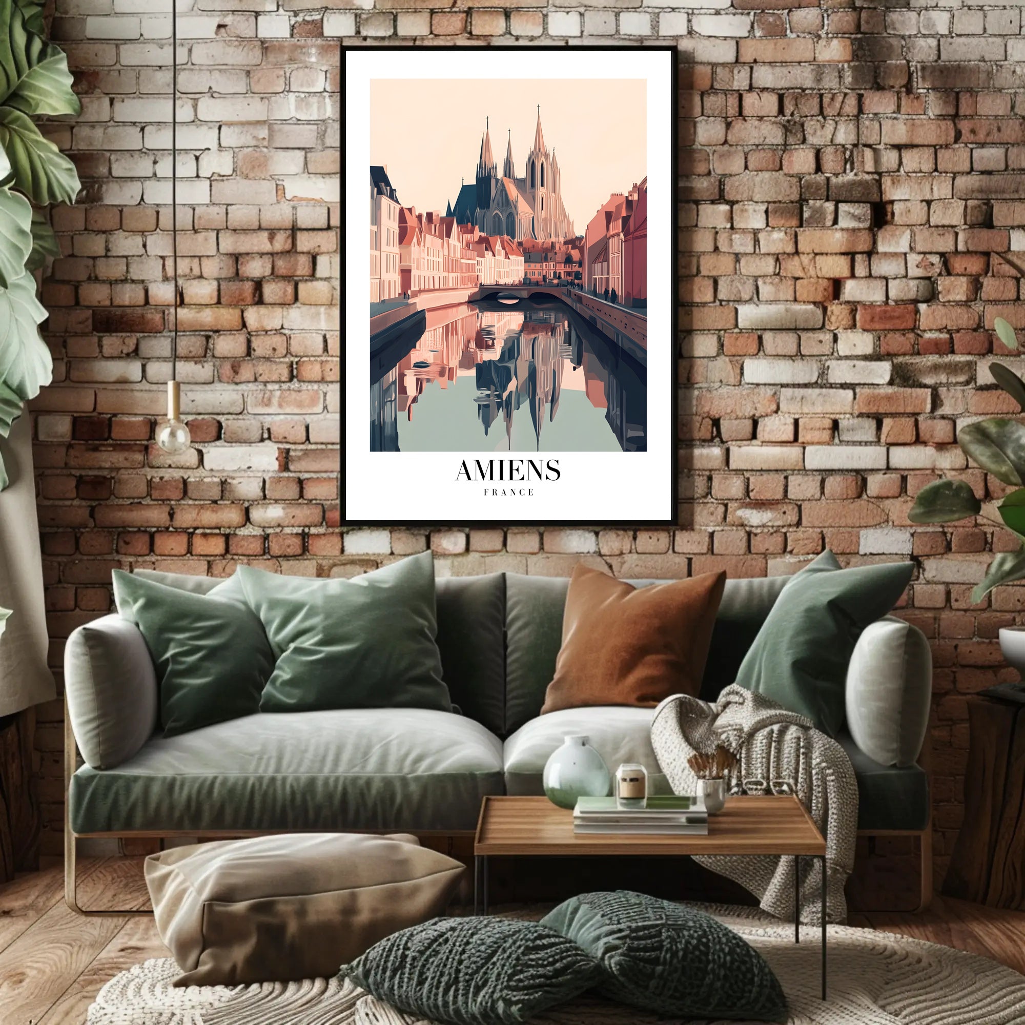 Amiens Cathedral Scenic European Poster PosterGoat