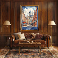 Amiens Cathedral Watercolor Art Print - Urban Cityscape Poster PosterGoat