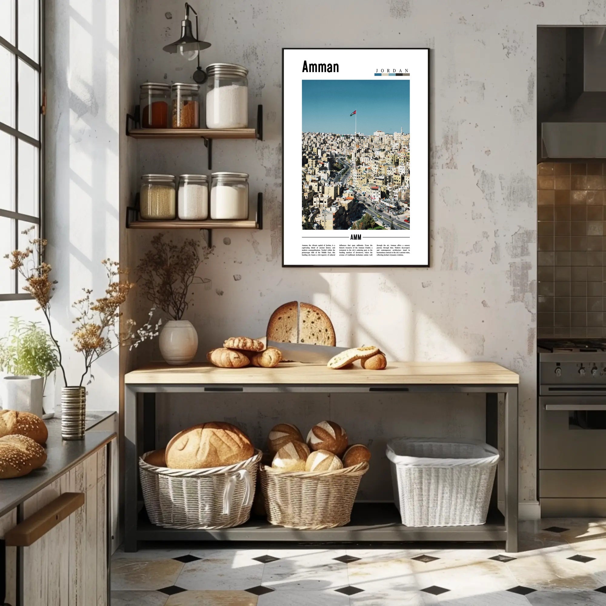 Amman Cityscape: Blend of Old and New Urban or Cityscape Poster PosterGoat