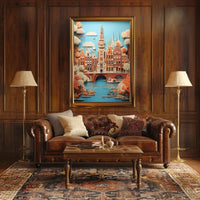 Amsterdam Canal Houses Artistry Travel Poster PosterGoat