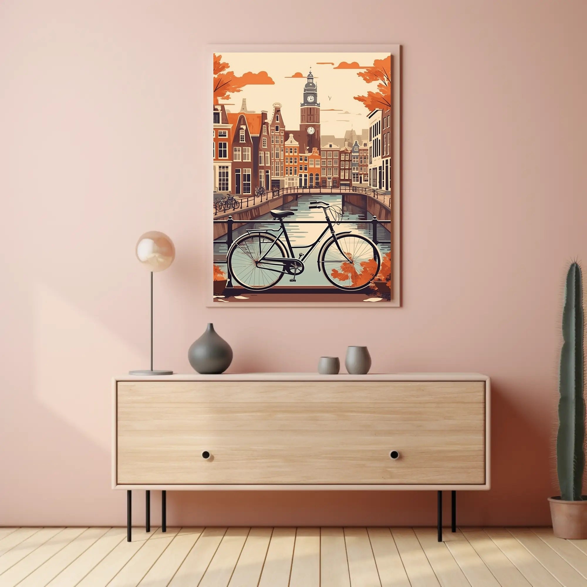 Amsterdam Canal Serene Autumn Travel Poster PosterGoat