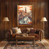 Amsterdam Canal Serene Autumn Travel Poster PosterGoat