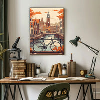 Amsterdam Canal Serene Autumn Travel Poster PosterGoat
