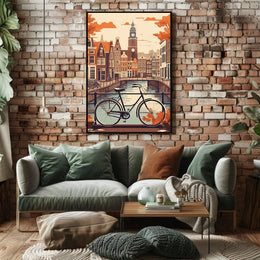 Amsterdam Canal Serene Autumn Travel Poster PosterGoat