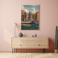 Amsterdam Canal View Poster PosterGoat