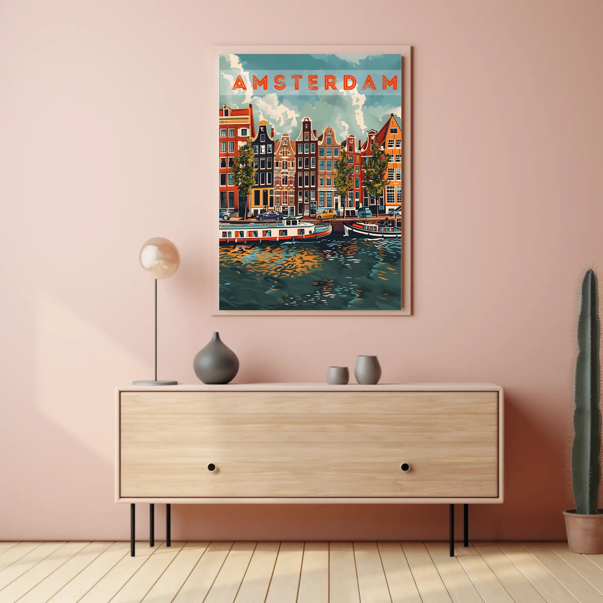 Amsterdam Canal View Poster PosterGoat