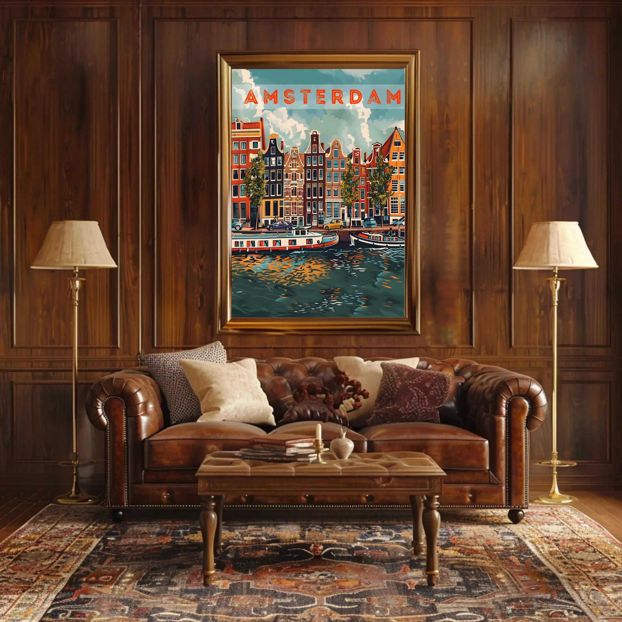 Amsterdam Canal View Poster PosterGoat