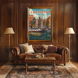 Amsterdam Canal View Poster PosterGoat