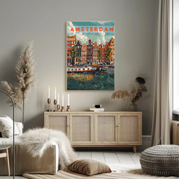 Amsterdam Canal View Poster PosterGoat