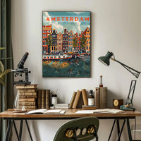 Amsterdam Canal View Poster PosterGoat