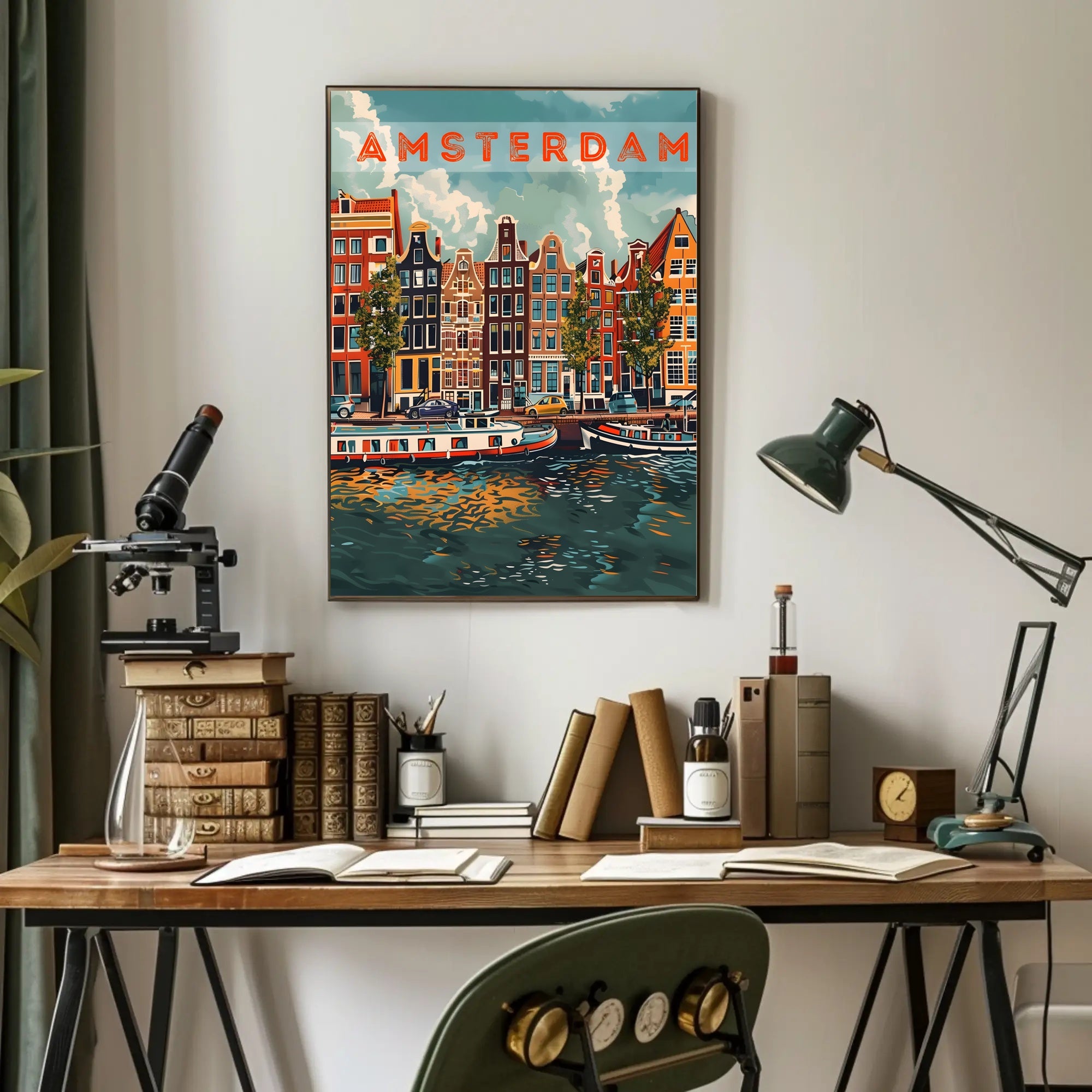 Amsterdam Canal View Poster PosterGoat