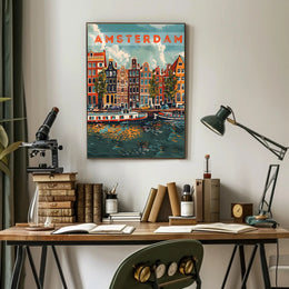 Amsterdam Canal View Poster PosterGoat