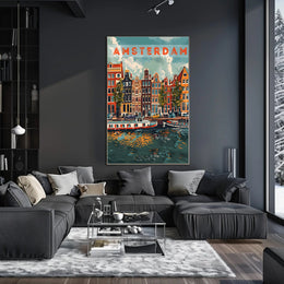 Amsterdam Canal View Poster PosterGoat