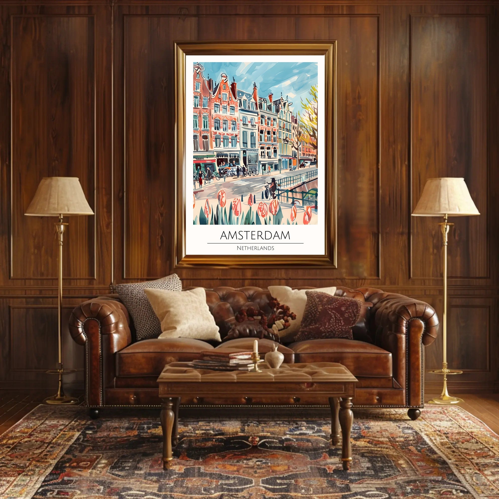 Amsterdam Cityscape Poster PosterGoat