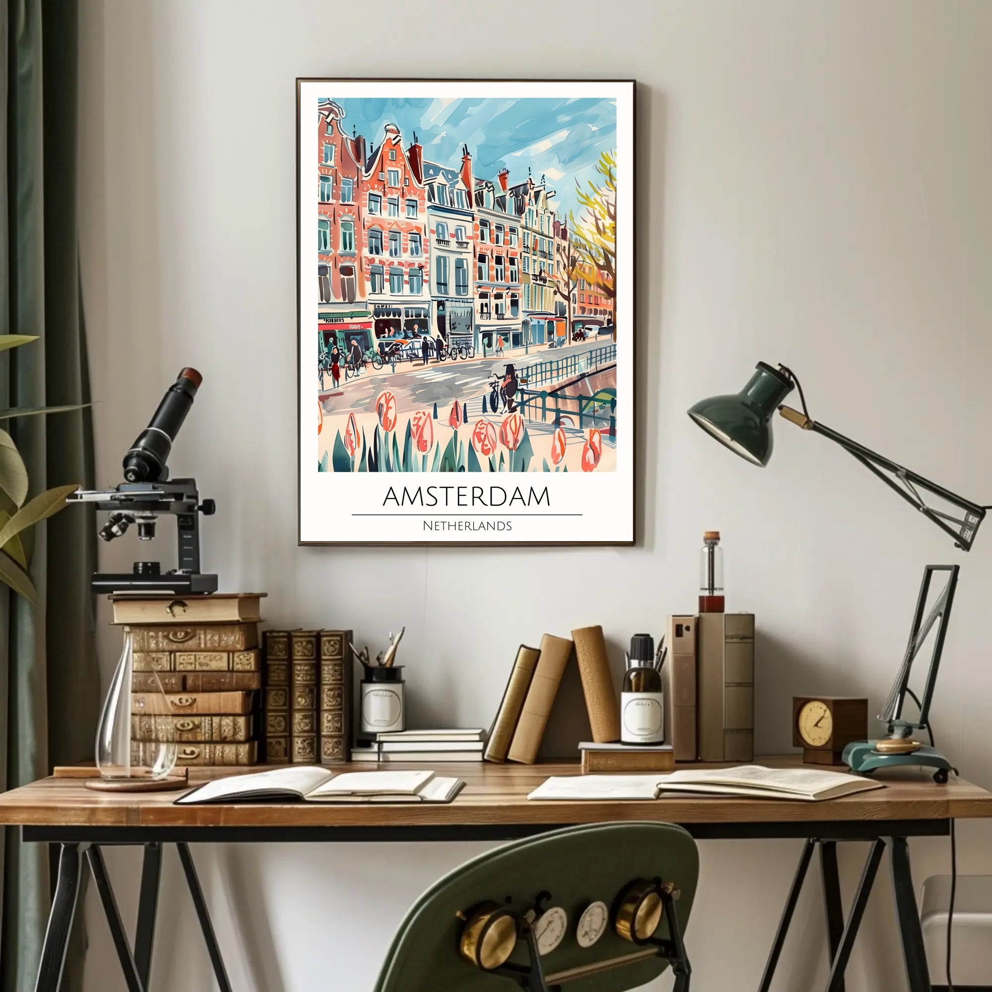 Amsterdam Cityscape Poster PosterGoat